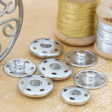 Load the picture into the gallery viewer, snap fasteners for sewing on, nickel-free in 15 - 17 - 19 - 21 or 25 mm