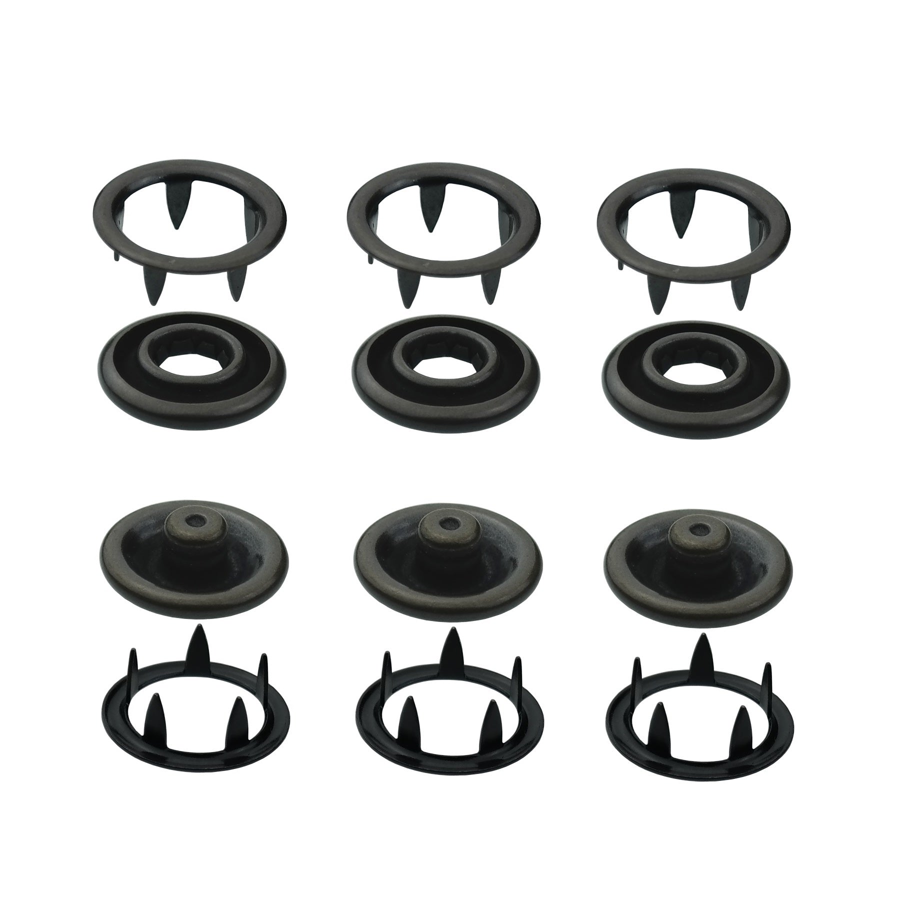 Snap fasteners jersey, rustproof metal buttons in 7 sizes - IstaBreeze®  Germany GmbH