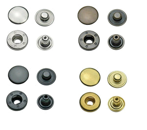 Brass snap fasteners S-spring in 10 mm, 12,5 mm & 15 mm
