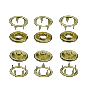 Snap buttons jersey, rustproof metal buttons in 7 sizes