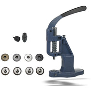 Hand press starter package with 50 jeans buttons and tools