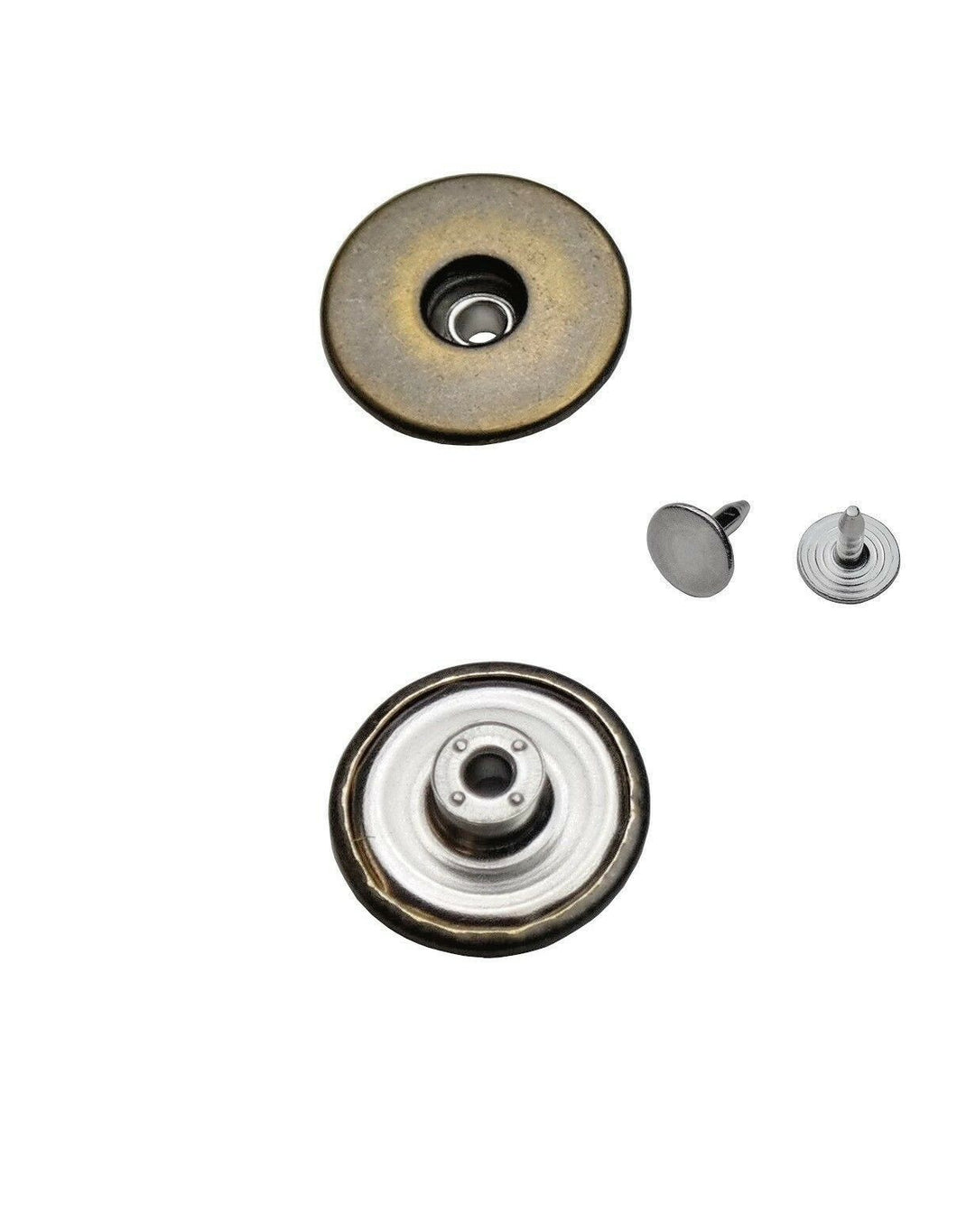 Jeansknöpfe, Rostfrei, nähfrei, 14mm, 17mm, 20mm, MetallKnöpfe, bewegliche Sockel