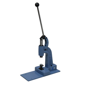 Toggle press with optimal power transmission for eyelets, snaps and much more.