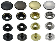 Brass ring spring snap fasteners in 12,5mm