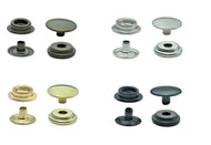 Brass ring spring snap fasteners in 15mm