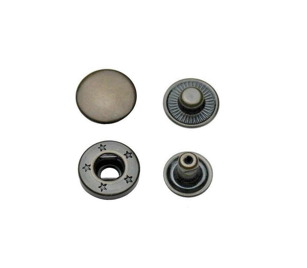 Messing Druckknöpfe S-Feder in 10 mm, 12,5 mm & 15 mm