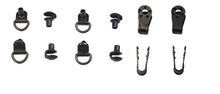 Load image into Gallery viewer, eyelets, shoe hooks, U-hooks, D-rings, rivets, rivet sleeves
