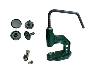 Starter package screw press with 125 hollow rivets, single head 6mm, 7mm, 9mm, 12mm steel