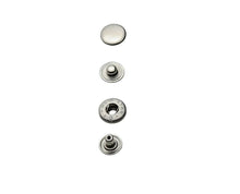 Load the picture into the gallery viewer, S-spring push buttons 10 mm, 12,5 mm, 15 mm, steel, for fabric, leather and much more.